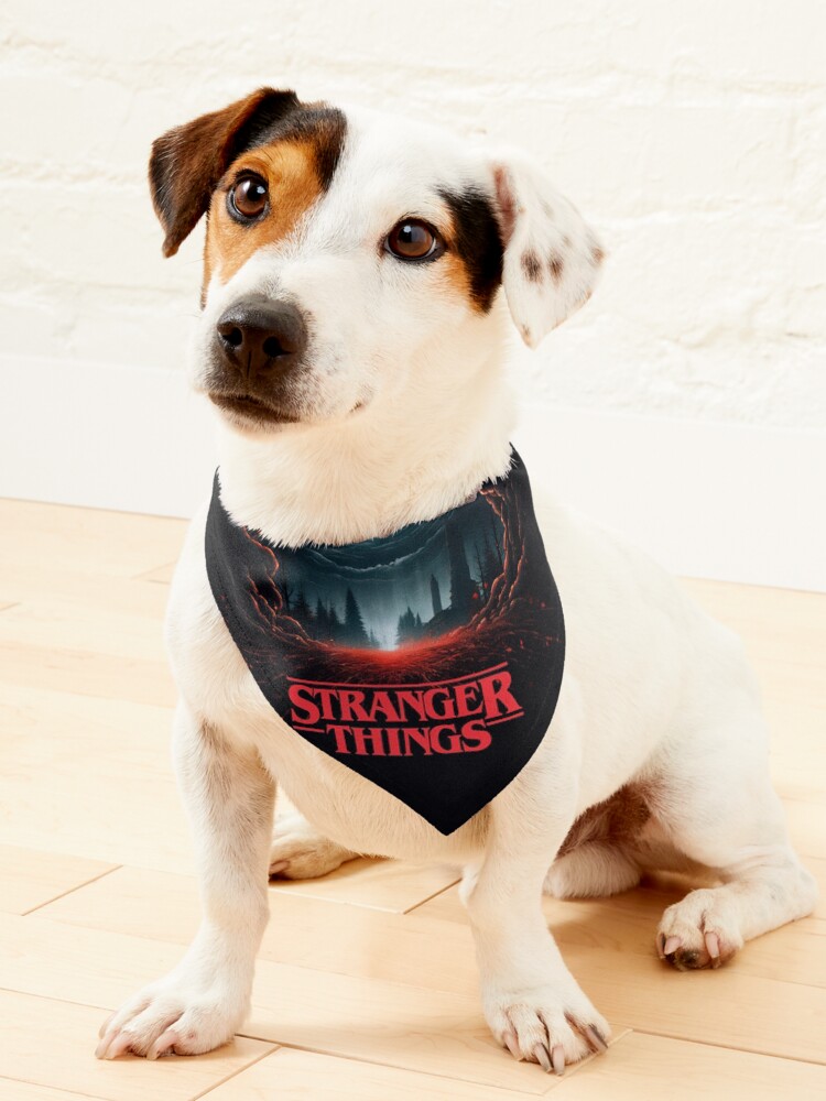Thumbnail 1 of 6, Pet Bandana, Stranger Things art designed and sold by LLartstation.