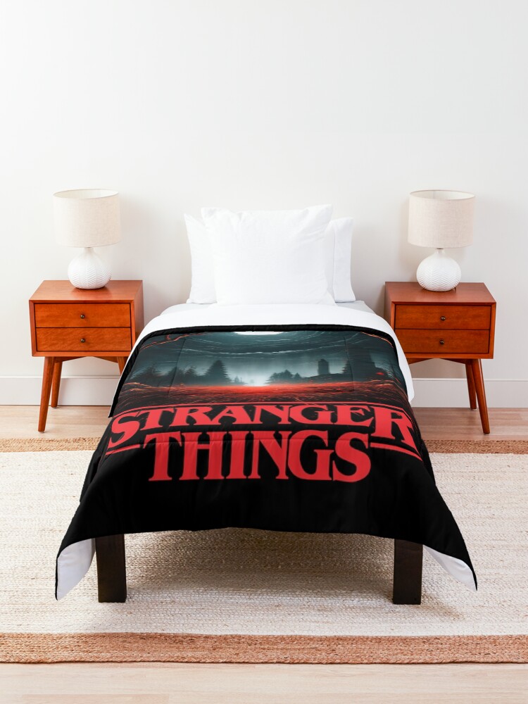 Thumbnail 3 of 6, Comforter, Stranger Things art designed and sold by LLartstation.