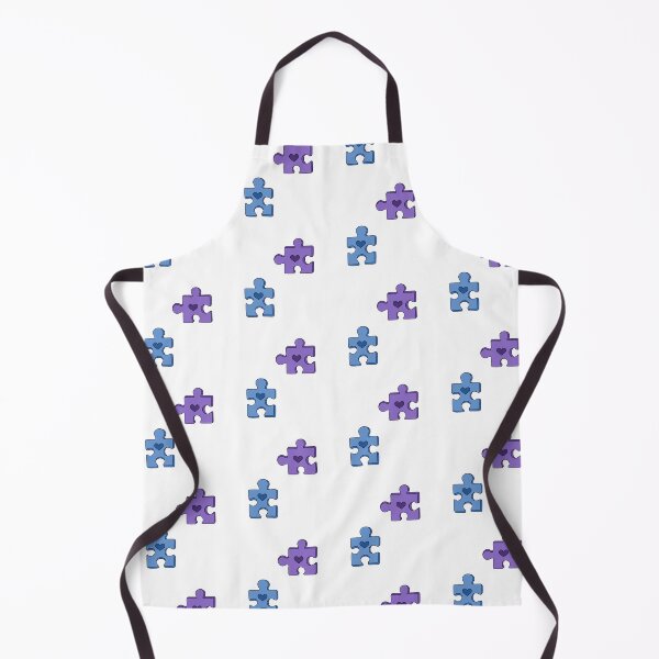 Item preview, Matching blue and purple puzzle pieces symbols designed and sold by TinyArtCorner.
