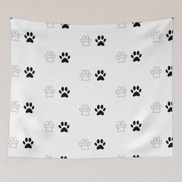 Item preview, Matching black and white dog paws designed and sold by TinyArtCorner.