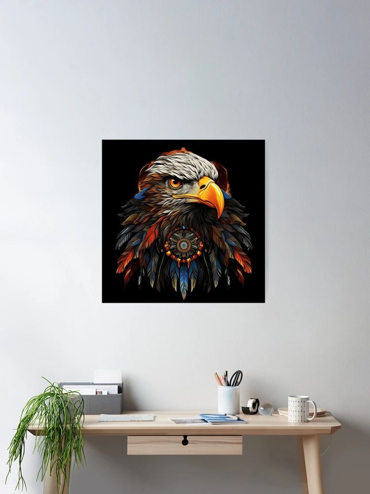 Tapet For Native American Eagle Kunst Abstract Eagle Art Etsy