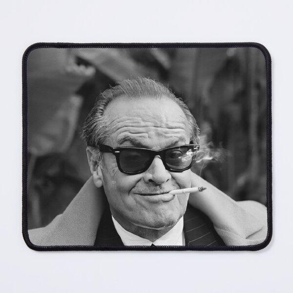 Item preview, Jack Nicholson Smoking a Cigarette, Black and White Vintage Photo designed and sold by modernretro.