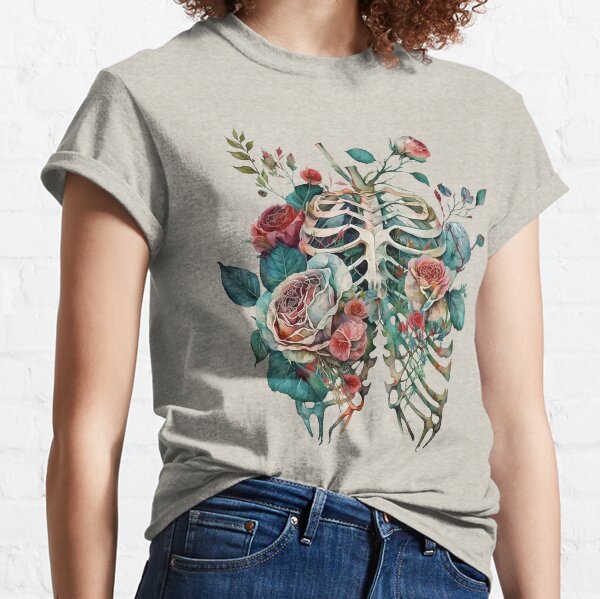 Item preview, Floral Anatomy: A Ribcage Full of Watercolor Roses designed and sold by EmeraldeaArt.