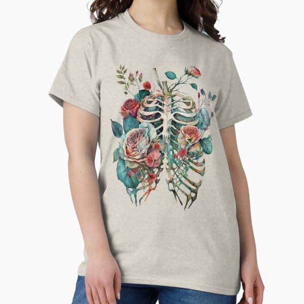 Item preview, Floral Anatomy: A Ribcage Full of Watercolor Roses designed and sold by EmeraldeaArt.