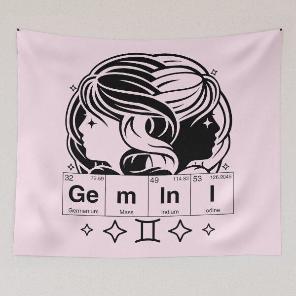 Item preview, Gemini Sign Periodic Table Letters designed and sold by humnoo.