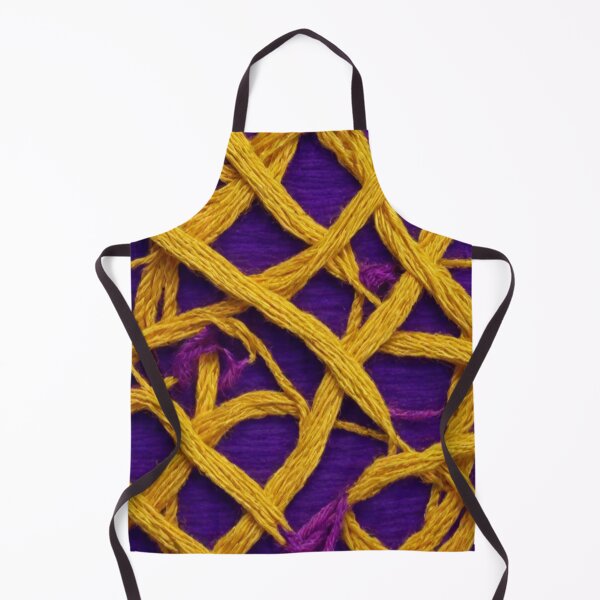 Item preview, Yellow Woolen Thread Work Abstract Pattern in Purple Background designed and sold by Md Rashid Hasan.