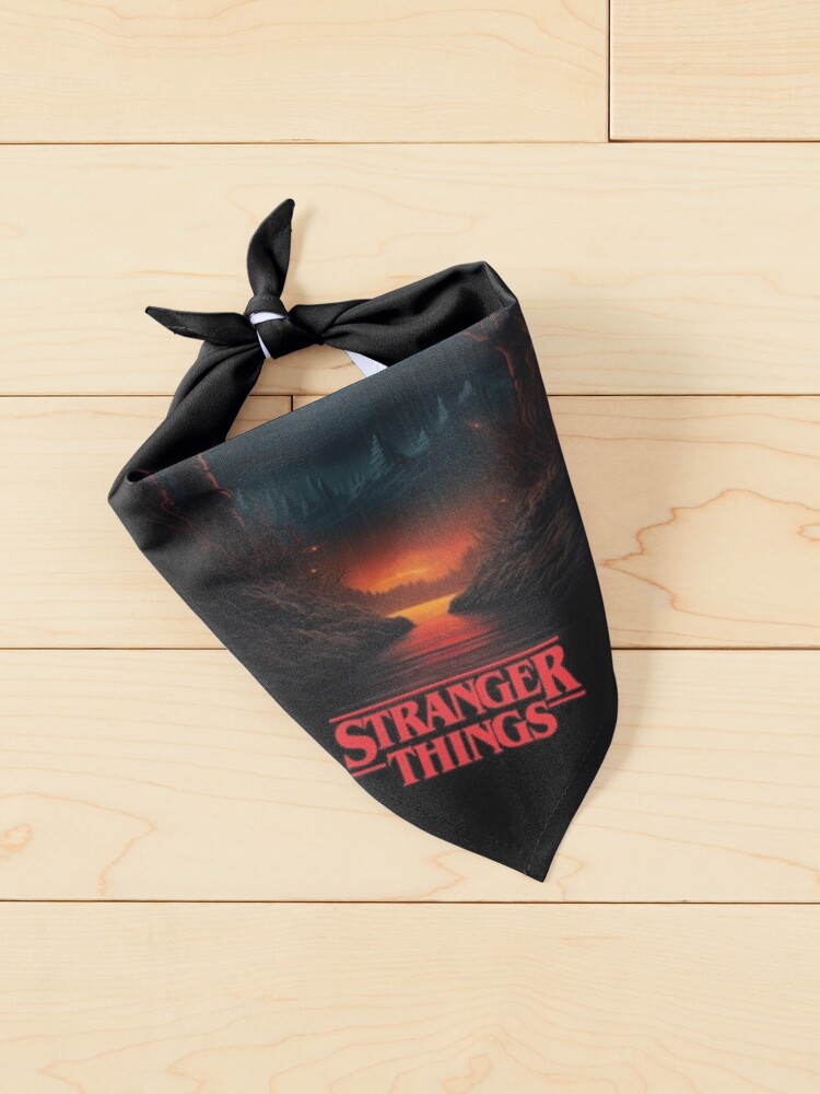 Thumbnail 2 of 6, Pet Bandana, Stranger Things art designed and sold by LLartstation.