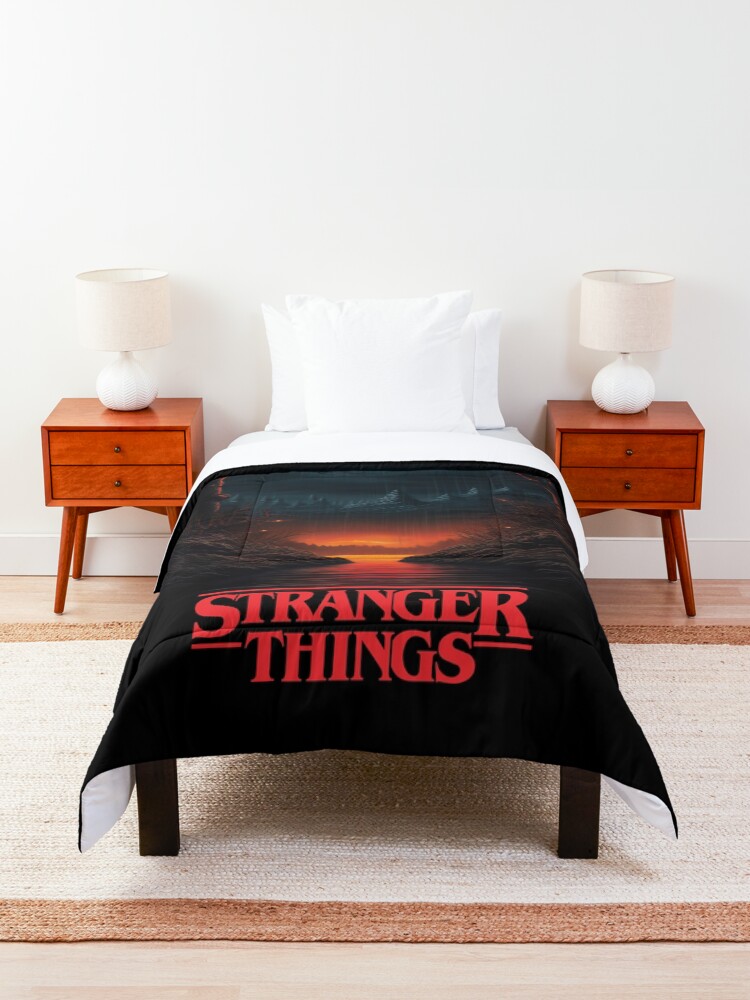 Thumbnail 3 of 6, Comforter, Stranger Things art designed and sold by LLartstation.