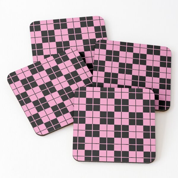 Item preview, Pink and Black Argyle Checkerboard Plaid Pattern designed and sold by tonymagnerart.