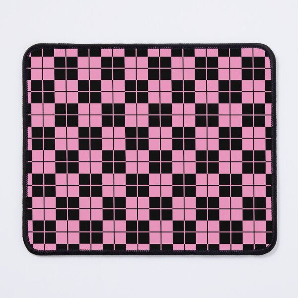 Item preview, Pink and Black Argyle Checkerboard Plaid Pattern designed and sold by tonymagnerart.