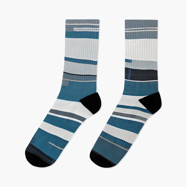 Item preview, Tranquil Linescape in Blue, Gray, Black, and White designed and sold by I-A-Troy.