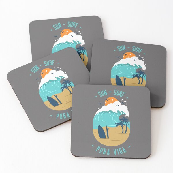 Item preview, Sun Surf Pura Vida Aqua Texto designed and sold by PlayaPlayas.