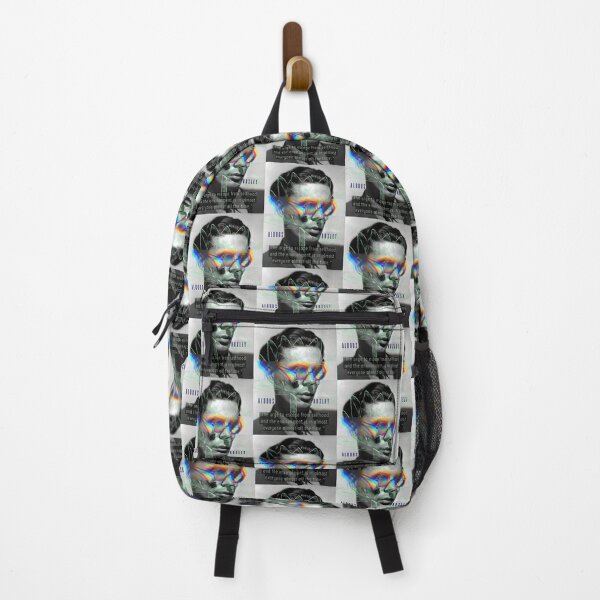 Item preview, Aldous Leonard Huxley portrait and quote: The urge to escape from selfhood and the environment... designed and sold by artbleed.