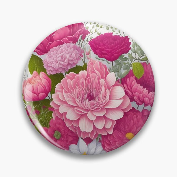 Item preview, A detailed illustration Bright colors pink mix flowers, pattrens designed and sold by teerapol24.