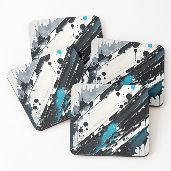 Item preview, Contemporary Brushstrokes in Blue, Gray, Black, and White designed and sold by I-A-Troy.