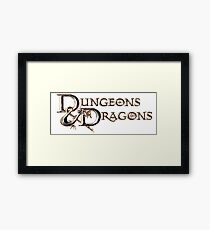 Dungeons And Dragons Framed Print