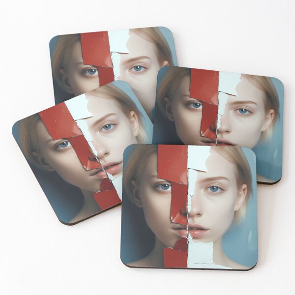 Item preview, woman's face through a torn piece of paper designed and sold by Turnzart.