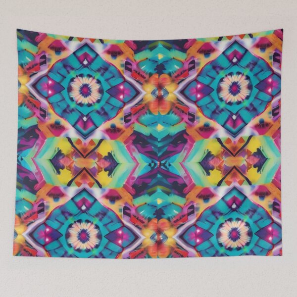 Item preview, Tie-Dye Fusion: Geometric Vibrance designed and sold by Wishing-Wings.