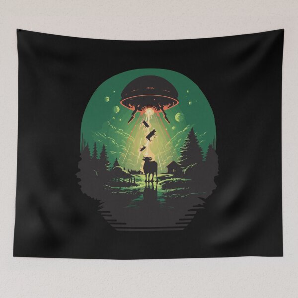 Item preview, Funny UFO Aliens Cow Gifts Men Women Kids Funny Cow designed and sold by KsuAnn.