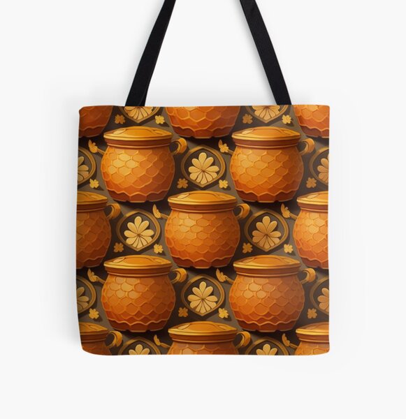 Bee Carrying Honey Pot Drawing Tote Bag by Aloysius Patrimonio