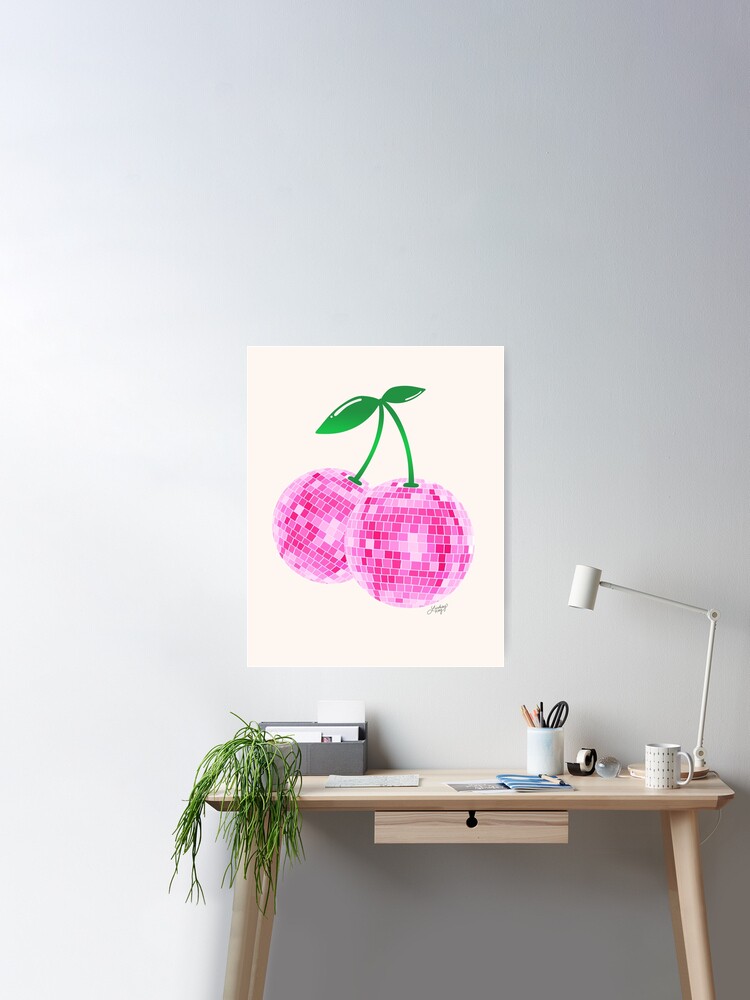 Disco Balls Illustration (Pink Palette) - Art Print - Lindsey Kay