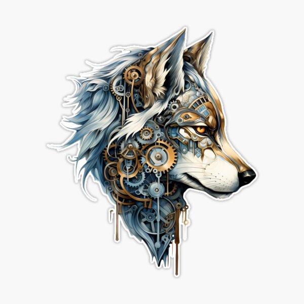 Geometric Wolf Tattoo - Temu