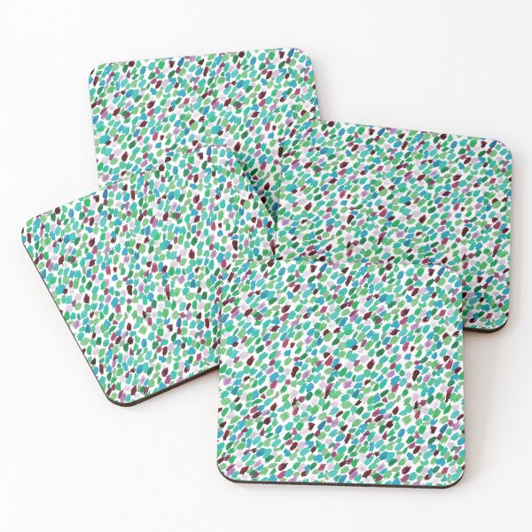 Item preview, Colorful Green Dabs Seamless Pattern designed and sold by MarlaCoss.