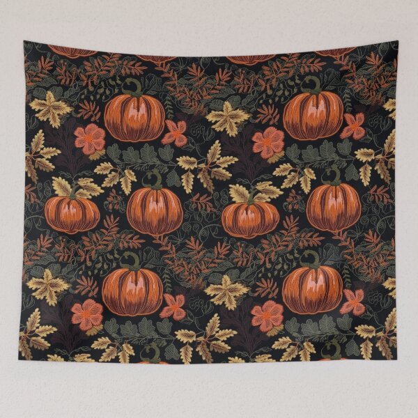 Item preview, Faux-Embroidered Pumpkins designed and sold by PietyandDesire.
