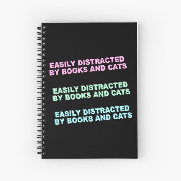 Books And Cats - E reader - 90's style - Gifts for book lovers - Bookish Hot girls read books Spiral Notebook