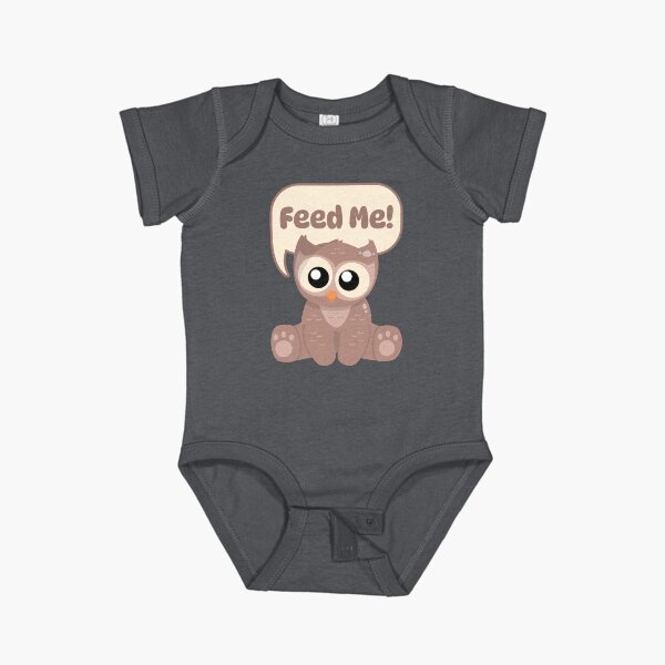 D&D Cute Kawaii Owlbear Feed Me - Dungeons and Dragons Monster in Pastel Short Sleeve Baby One-Piece