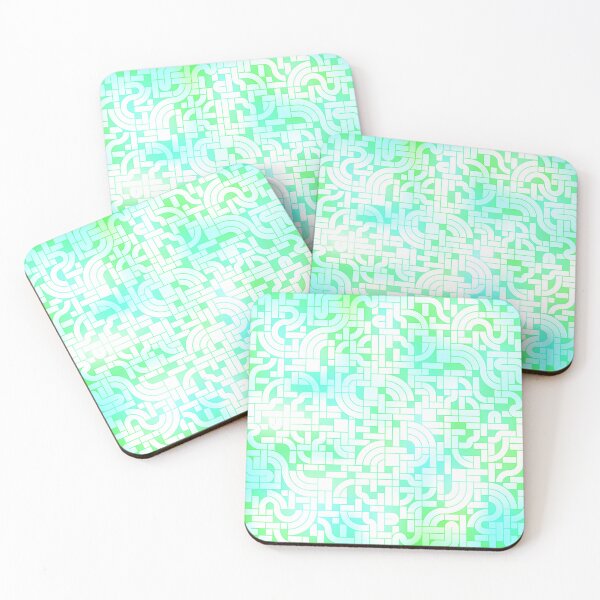 Item preview, Green Tube Pattern designed and sold by Holly M Backus.