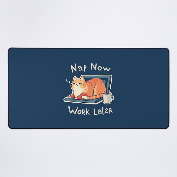 Item preview, Priorities Nap - Procrastination Cute Cat - Funny Computer Coffee designed and sold by BlancaVidal.