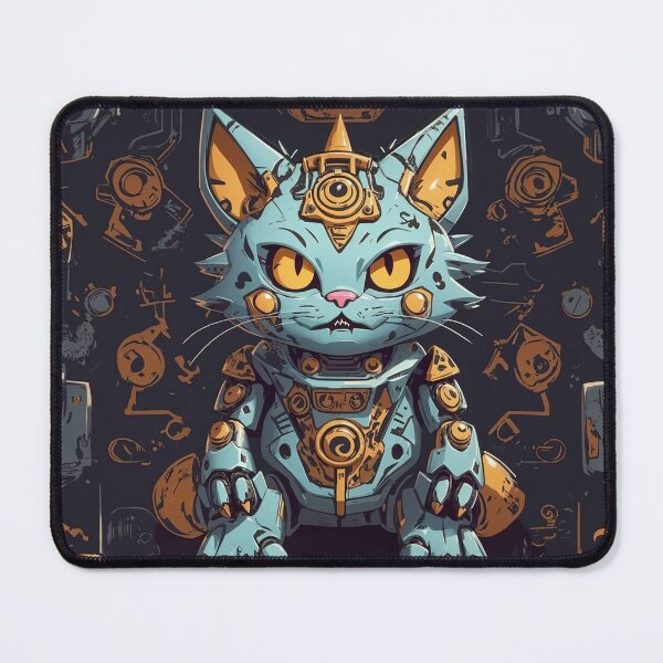 Item preview, Ancient Robot Cat Relic - Vintage Mech Feline Design designed and sold by sadsapiens.