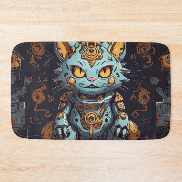 Item preview, Ancient Robot Cat Relic - Vintage Mech Feline Design designed and sold by sadsapiens.