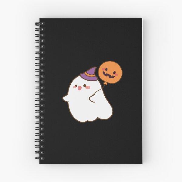 Item preview, Cute Ghost with Pumpkin Balloon, Halloween Theme designed and sold by NumbleRay.