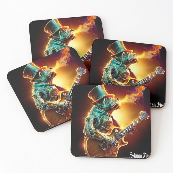 Item preview, SteamFunk Dog Rockin the Guitar designed and sold by SteamFunkInc.