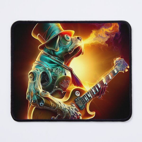 Item preview, SteamFunk Dog Rockin the Guitar designed and sold by SteamFunkInc.