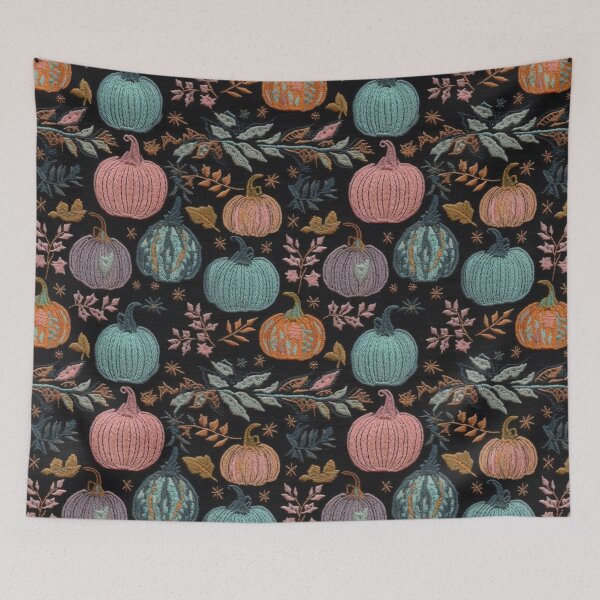 Item preview, Faux-Embroidered Pumpkins designed and sold by PietyandDesire.