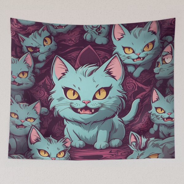 Item preview, Malevolent Cat King and Minions - Evil Feline and Grinning Horde Design designed and sold by sadsapiens.