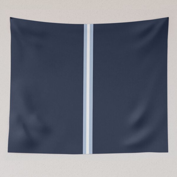 Aperçu de l'œuvre BLEU MARINE, BLEU ALICE & BLANC Central Vertical 3 BANDES créée et vendue par RachelMacht.