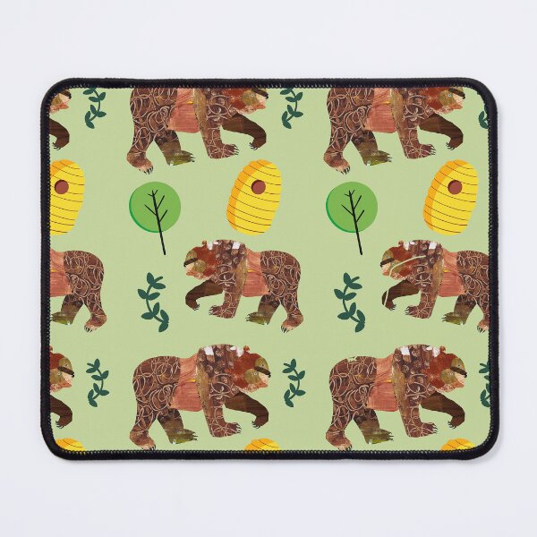 Item preview, Bear and nature themed repeat pattern designed and sold by Millie Oldham.