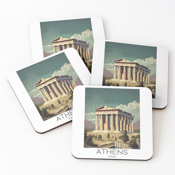 Artikelvorschau, Eine Vintage-Reiseillustration von Athen - Griechenland entworfen und verkauft von GoodOldVintage.