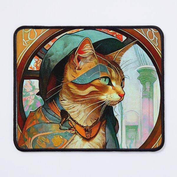 Item preview, Renaissance Cat Art Nouveau designed and sold by entwithanaxe.