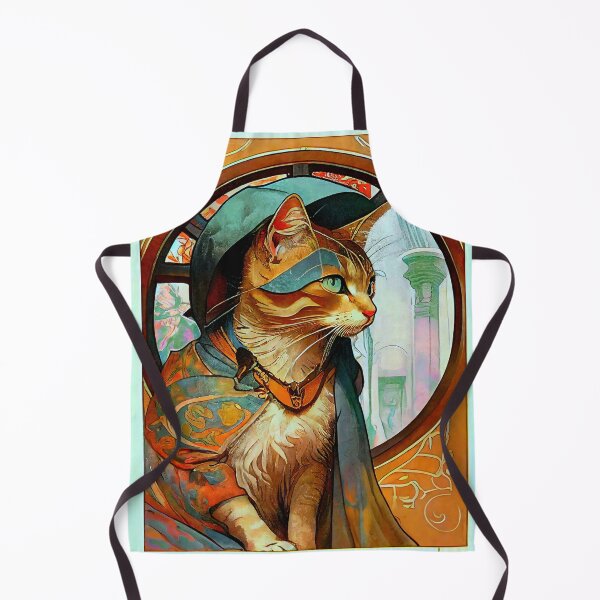 Item preview, Renaissance Cat Art Nouveau designed and sold by entwithanaxe.