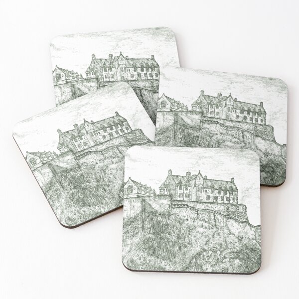 Item preview, Edinburgh Castle Drawing, Scotland, Misty Green - A Majestic Scottish Icon designed and sold by studioSharonKay.