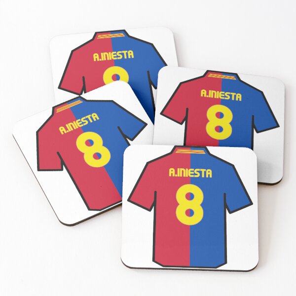 Item preview, Andres Iniesta 2008/2009 Barcelona Retro Shirt designed and sold by ArtForAllAges.