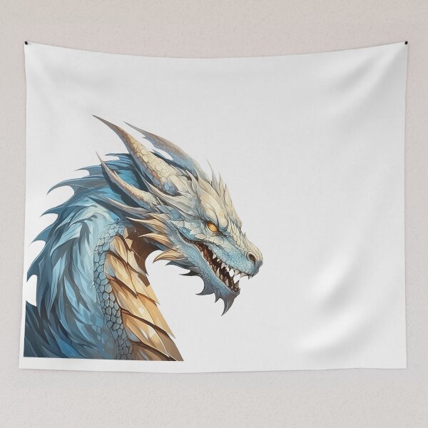 Item preview, Azure Companionship: Friendly Blue Dragon Art designed and sold by Christian Weiss.