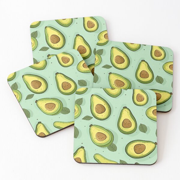 Item preview, Avocado Love - Kawaii Cute Happy Avocados Pattern designed and sold by AeonAcademy.