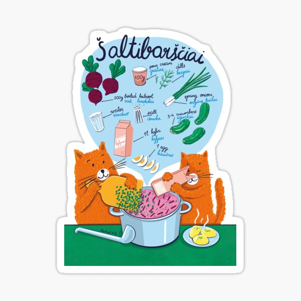 Cold beetroot soup recipe Sticker