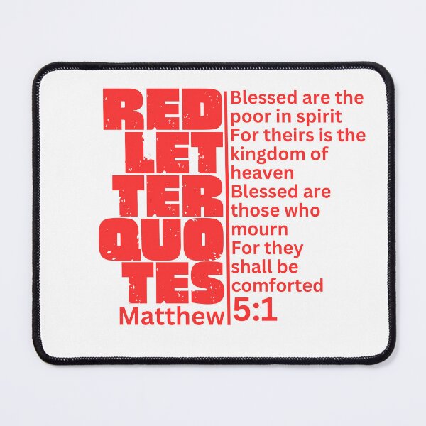 Item preview, RED LETTER QUOTES -: MATTHEW 5:1 designed and sold by jutaylor.